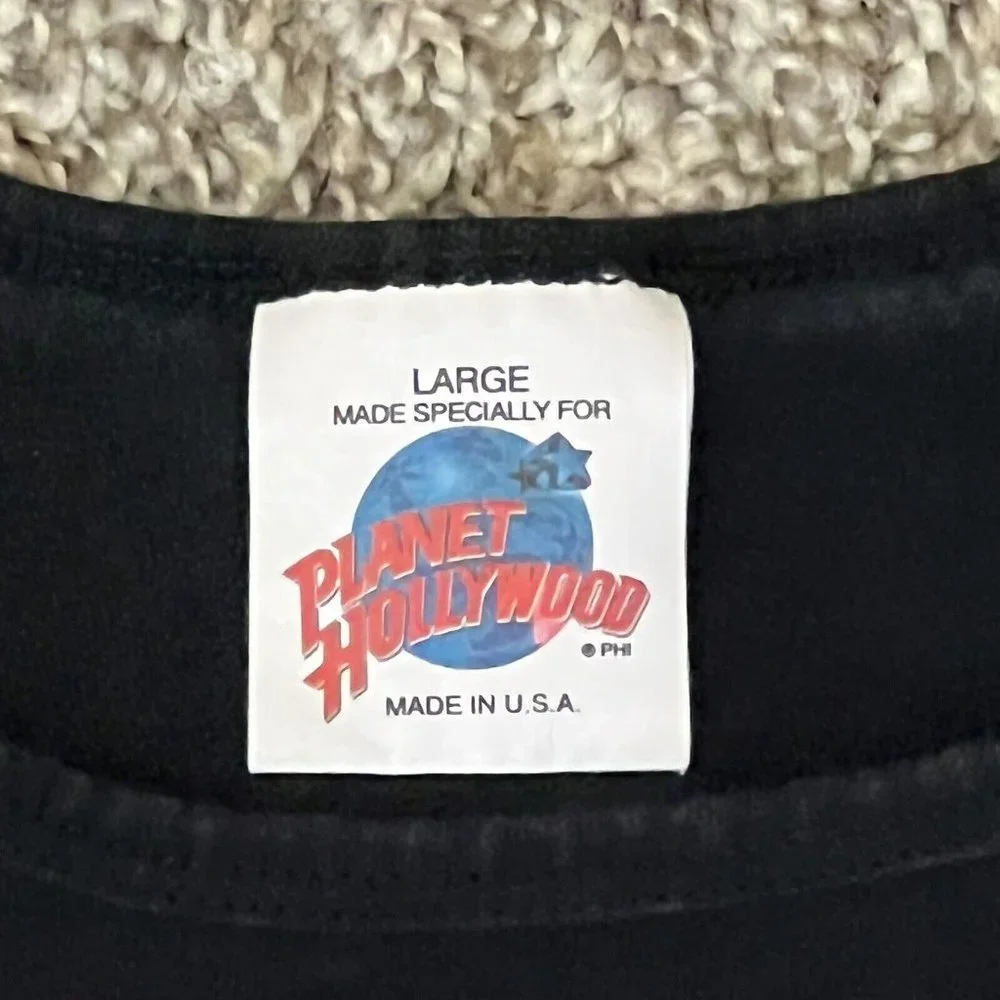 VTG 90s Planet Hollywood Tank Top Shirt Large Orlando Florida Disney World - Picture 3 of 5